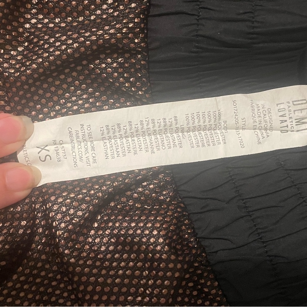 Fabletics Black and Rose gold Athletic Shorts - Picture 3 of 4